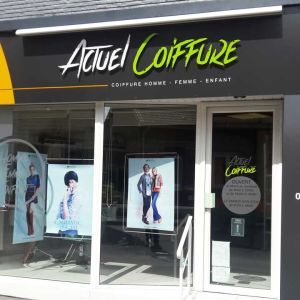 enseigne pour salon de coiffure design