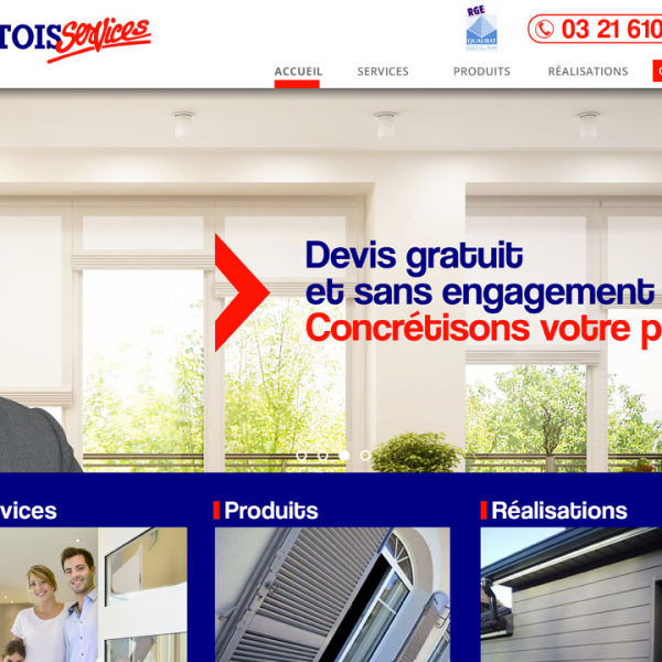 site internet pour l'entreprise artisanale artois services