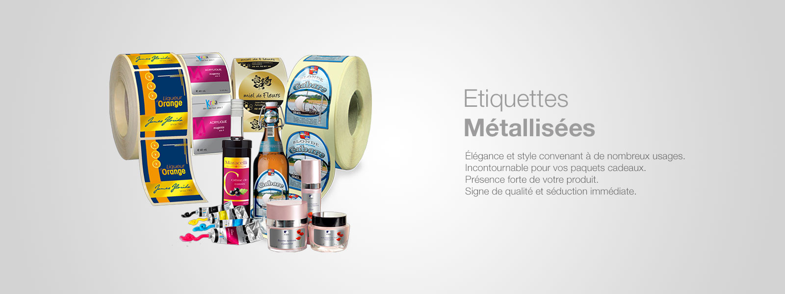 Etiquettes métallisées