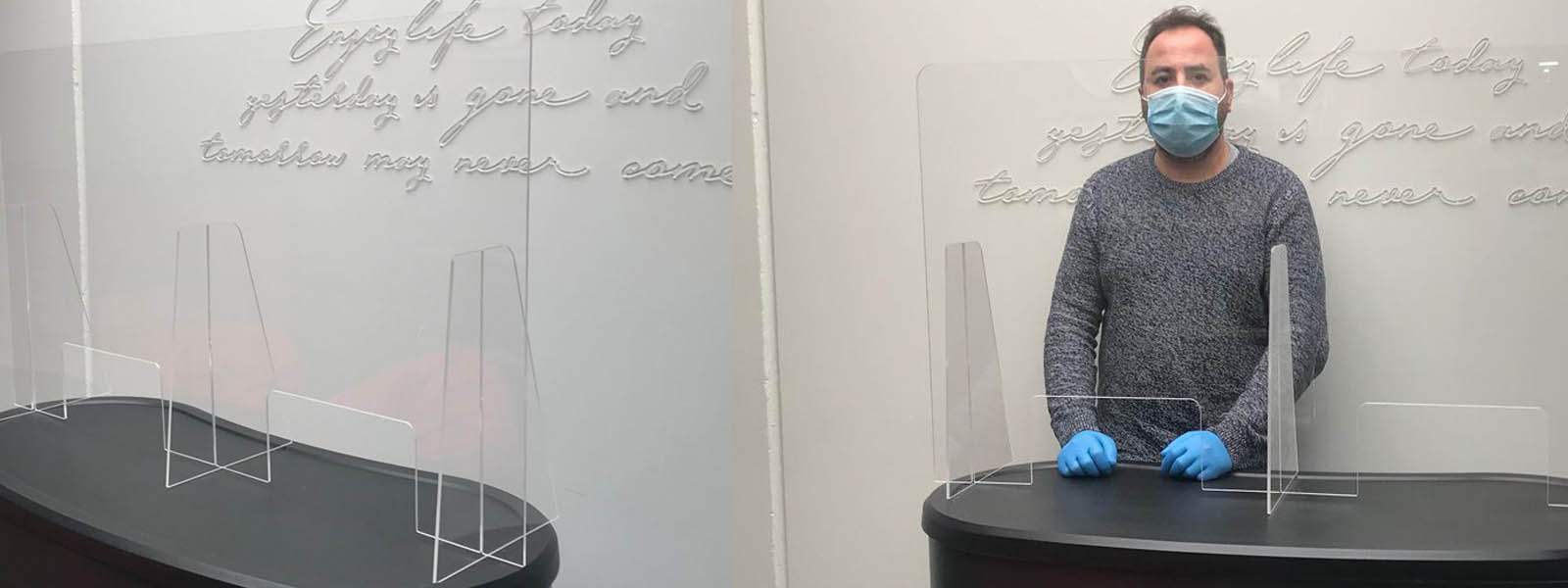 plexiglass plexi de comptoir civid 19